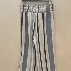 3 for $21 Chic Striped Wide-Leg Trousers size PL